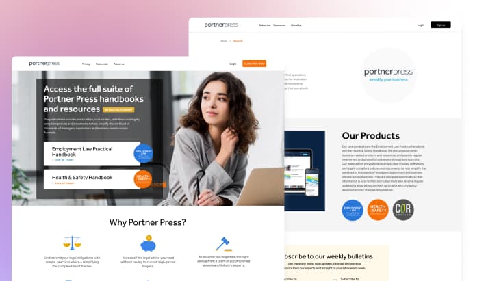 A web design layout for 